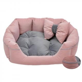 Luxusný pelech pre psa Savaňa, 70x55 cm, ružový