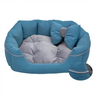 Luxusný pelech pre psa Savaňa, 80x65cm , modrý