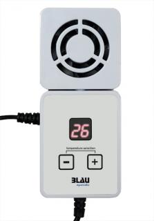 BLAU Ventilátor na chladenie vody s termostatom Biely