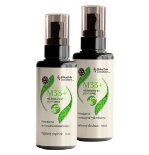 2x M33 Mikrobiotický ústny sprej po 50 ml (100 ml spolu)
