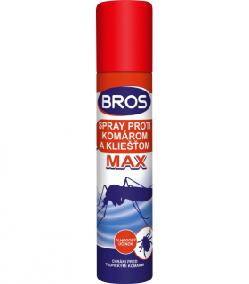 BROS spray proti komárom a kliešťom MAX 90ml