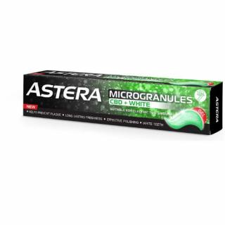 Gélová zubná pasta s mikrogranulami proti zubnému povlaku CBD+White Astera 75ml
