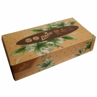 Linteo papierové vreckovky 2-vrstvové BOX 100 ks