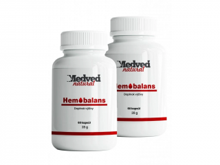 Medveď natural 2x Hemo balans po 60 kapsúl (120 kapsúl spolu)