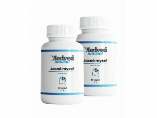 Medveď natural 2x Jasná myseľ po 30 kapsúl (60 kapsúl spolu)