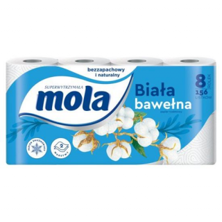 Mola toaletný papier 2. vrstvový – 8 kusov