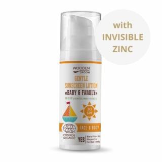 Opaľovacie telové mlieko Baby & Family SPF 30 Wooden Spoon 50ml