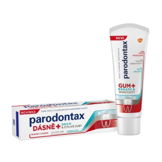 PARODONTAX Gum + Breath & Sensitivity zubná pasta s fluoridom 75 ml