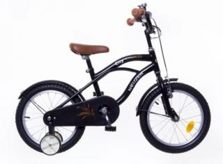 16  Detský bicykel Cruiser čierny (Retro bicykel pre deti od 4 rokov)