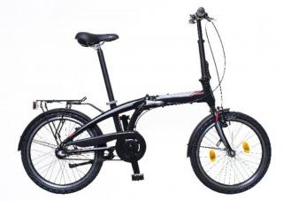 20  skladací mestský bicykel Fold up 3-rýchlostný čierno-červená (Štýlový skladací bicykel s prehadzovačkou do mesta)
