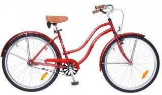 26  Dámsky retro bicykel BEACH CRUISER 1-rýchlostný bordový (Dámsky retro bicykel bez prehadzovačky)