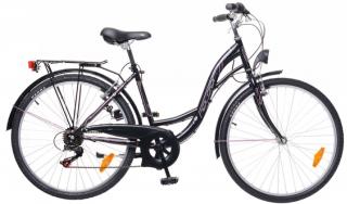 26  Mestský dámsky bicykel VENEZIA 6-rýchlostný čierna (Dámsky bicykel s prehadzovačkou)