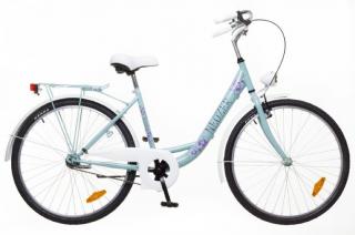 26  Mestský dámsky retro bicykel BALATON PLUS 1-rýchlostný modrá (Dámsky bicykel bez prehadzovačky)