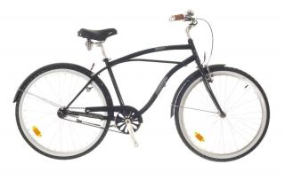 26  Pánsky retro bicykel BEACH CRUISER 1-rýchlostný čierna (Mestský pánsky retro bicykel)