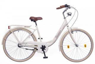 28  Mestský dámsky retro bicykel BALATON 1-rýchlostný krémová (Dámsky bicykel bez prehadzovačky)