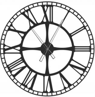 Kovové hodiny na stenu Clinic 60 cm (Moderné nástenné hodiny s rímskymi číslami)