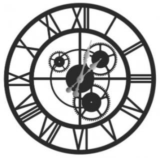 Kovové hodiny na stenu Compose 50 cm (Moderné nástenné hodiny s rímskymi číslami)