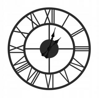 Kovové hodiny na stenu Rím 50 cm (Moderné nástenné hodiny s rímskymi číslami)