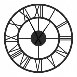 Kovové hodiny na stenu Rím 70 cm (Moderné nástenné hodiny s rímskymi číslami)