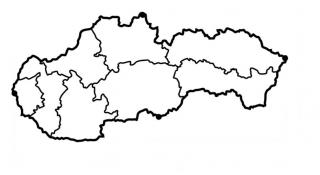 Mapa Slovenska na stenu 60 cm (Dekorácie z kovu - nástenné mapy)