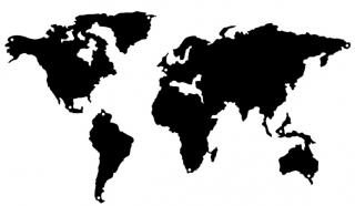 Mapa sveta na stenu 100 cm (Dekorácie z kovu - nástenné mapy)