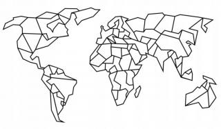 Mapa sveta nástenná 110 cm (Dekorácie z kovu - nástenné mapy)