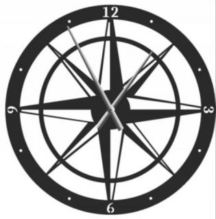 Moderné hodiny na stenu Compass 70 cm (Dizajnové hodiny na stenu v 4 farbách)