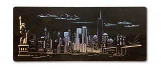 Podsvietený obraz New York na batériu (Štýlové obrazy na stenu 120x50 cm)