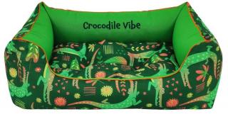 Prateľný pelech pre psa Crocodile Green M/L/XL (Farebné optmistické pelechy pre psov)