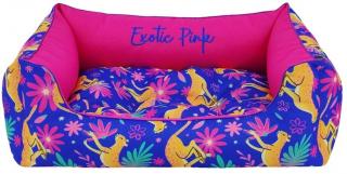 Prateľný pelech pre psa Exotic Pink Blue M/L/XL (Farebné optmistické pelechy pre psov)