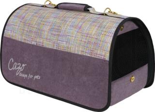 Prepravná taška pre mačky a psov Impresja 50×27×26 cm (Luxusná cestovná látková prepravka pre mačku alebo malého psa)