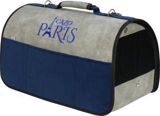 Prepravná taška pre mačky a psov Paris 50×27×26 cm (Luxusná cestovná látková prepravka pre mačku alebo malého psa)