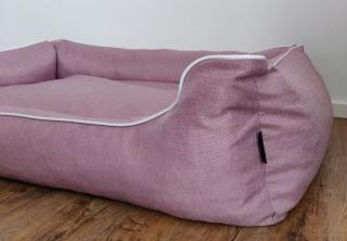 Ružový pelech pre psa Maxy Pastel Pink (L) (Pohodlné mäkké pelechy pre stredných psov s odnímateľným poťahom, jedinečným dizajnom v kvalitnom prevedení)
