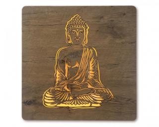 Svietiaci obraz Buddha (Led dizajnový obraz na stenu 62x62 cm)