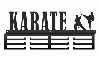 Vešiak na medaily KARATE (Originálny kovový vešiak na medaily pre šport: karate)