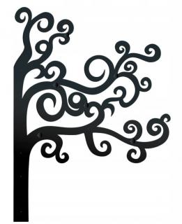 Vešiak na stenu strom pravý 130 (Dizajnový kovový vešiak v tvare stromu vrátane montážnej sady s krytkami)