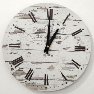 Vintage nástenné hodiny Becker, priemer 30 cm (Dizajnové hodiny na stenu s rímskymi číslami)