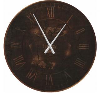 Vintage nástenné hodiny Happy Time, priemer 80 cm (Dizajnové hodiny na stenu)