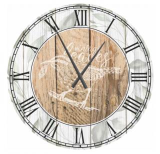 Vintage nástenné hodiny Vtáčik, priemer 80 cm (Dizajnové hodiny na stenu)
