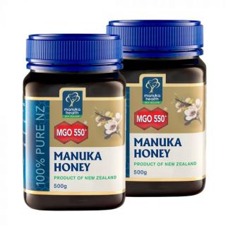 2 x 500g Manuka medy MGO™ 550+ Manuka Health New Zealand (Na toto výhodné balenie už nie je možné uplatniť ďalšiu zľavu.)