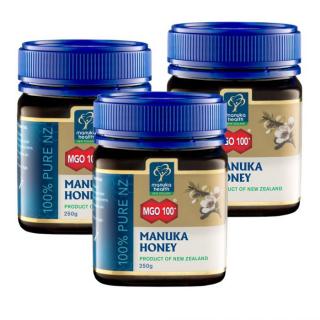 3 x 250g Manuka med MGO™ 100+ Manuka Health New Zealand (Na toto výhodné balenie už nie je možné uplatniť ďalšiu zľavu.)