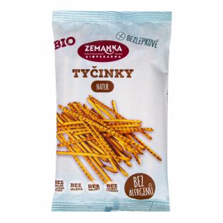Bezgluténové bio tyčinky Natur 45g Zemanka