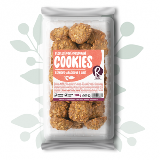 Bezgluténové chrumkavé cookies - pšenové s arašidmi a chia 120g Ravita