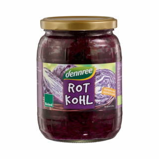 Bio kapusta červená kyslá 680g Dennree