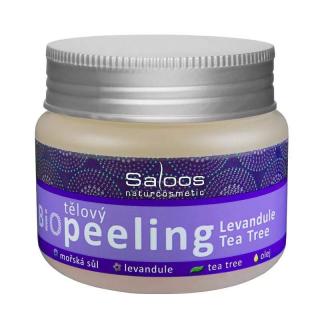 BIO telový peeling Levanduľa-Tea Tree, 140ml Saloos