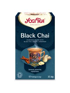 BLACK CHAI – Ajurvédky čierny čaj so zázvorom, škoricou a anízom, porciovaný BIO 17×2,2g Yogi Tea