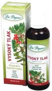 Bylinné kvapky Vysoký tlak 50ml Dr.Popov