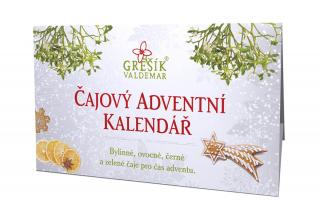 Čajový adventný kalendár Grešík (Bylinné, ovocné, čierne a zelené čaje pre čas adventu ⭐️)