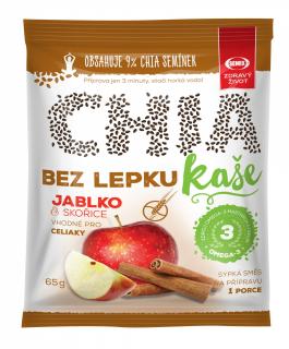 Chia Kaša jablko a škorica bez lepku 65g Semix