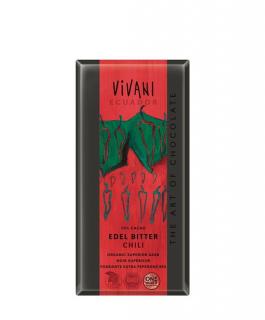 Čokoláda Horká Chilli BIO 100g VIVANI